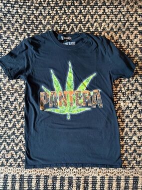 Missguided Pantera Black Graphic Band Tee Shirt Size S